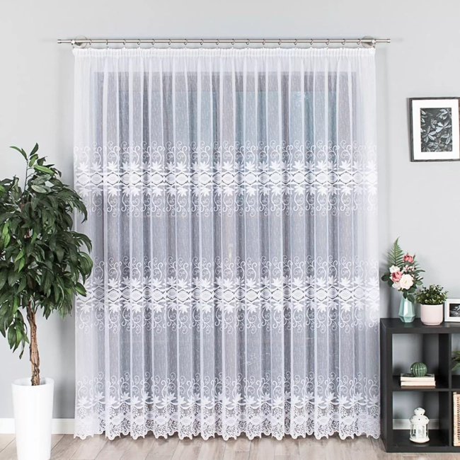 Firany gotowe już uszyte (Komplet) - Balkonowe (2szt) 150x250 na taśmie - Ostatnia sztuka